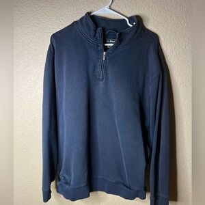 Black LL Bean 1/4 Zip Sweater